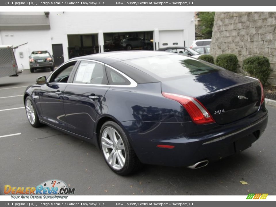 2011 Jaguar XJ XJL Indigo Metallic / London Tan/Navy Blue Photo #10