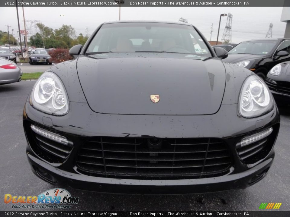 2012 Porsche Cayenne Turbo Black / Natural Espresso/Cognac Photo #4