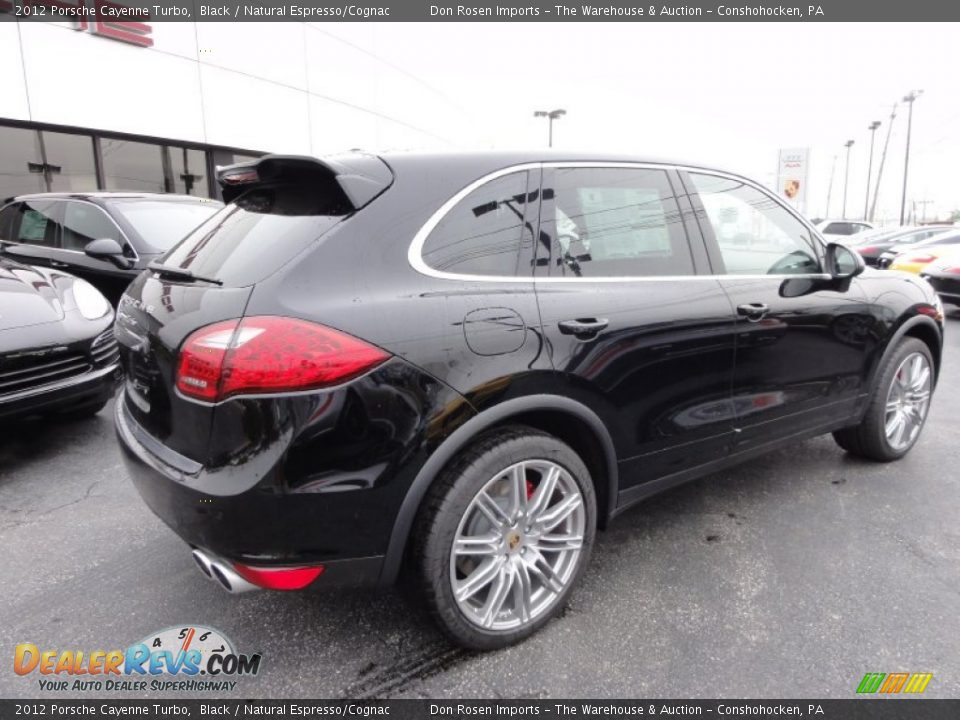 2012 Porsche Cayenne Turbo Black / Natural Espresso/Cognac Photo #7