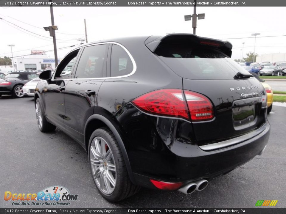 2012 Porsche Cayenne Turbo Black / Natural Espresso/Cognac Photo #9