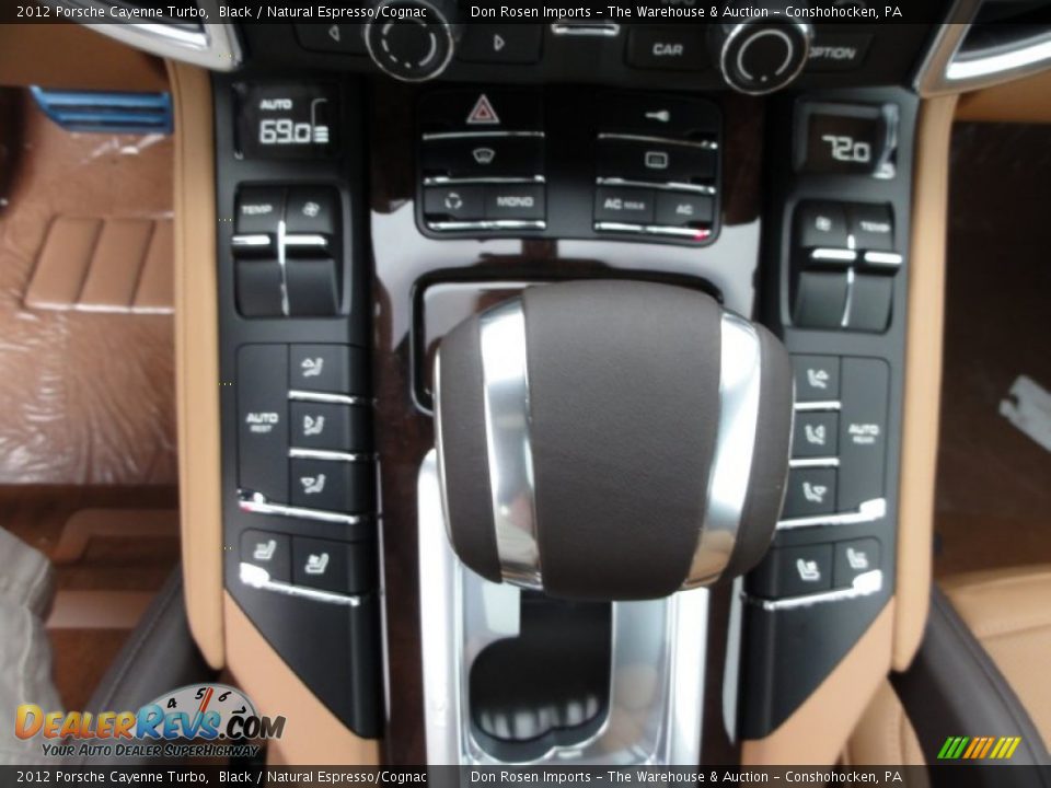 2012 Porsche Cayenne Turbo Black / Natural Espresso/Cognac Photo #36