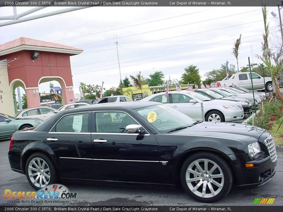 2006 Chrysler 300 C SRT8 Brilliant Black Crystal Pearl / Dark Slate Gray/Light Graystone Photo #2