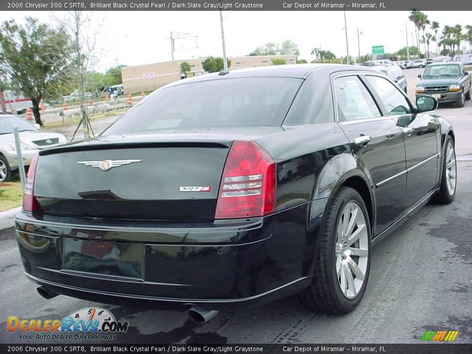 2006 Chrysler 300 C SRT8 Brilliant Black Crystal Pearl / Dark Slate Gray/Light Graystone Photo #3