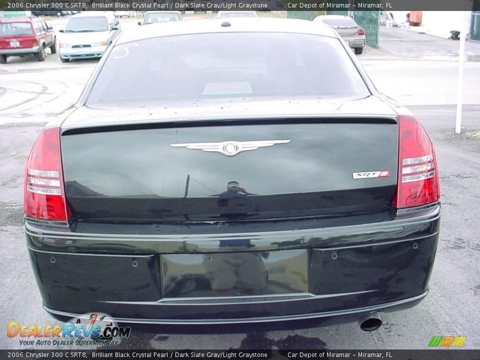 2006 Chrysler 300 C SRT8 Brilliant Black Crystal Pearl / Dark Slate Gray/Light Graystone Photo #4