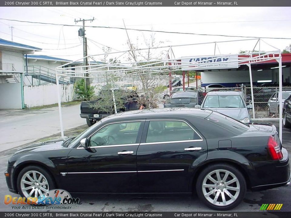 2006 Chrysler 300 C SRT8 Brilliant Black Crystal Pearl / Dark Slate Gray/Light Graystone Photo #6