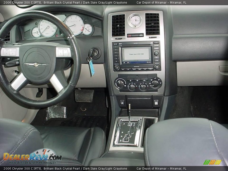 2006 Chrysler 300 C SRT8 Brilliant Black Crystal Pearl / Dark Slate Gray/Light Graystone Photo #13