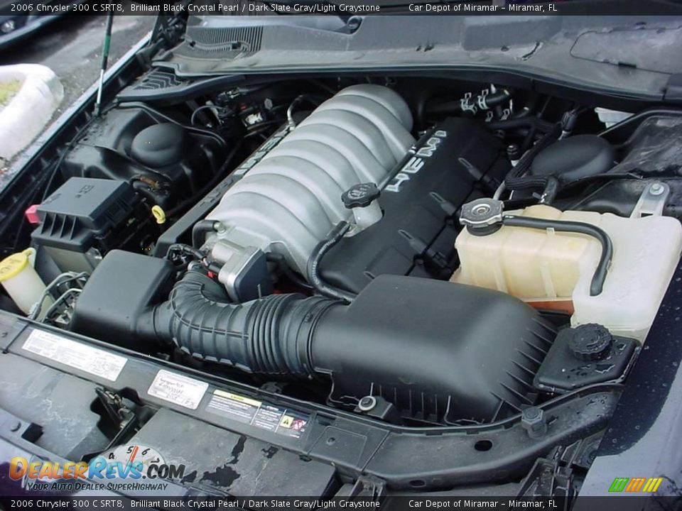 2006 Chrysler 300 C SRT8 Brilliant Black Crystal Pearl / Dark Slate Gray/Light Graystone Photo #15