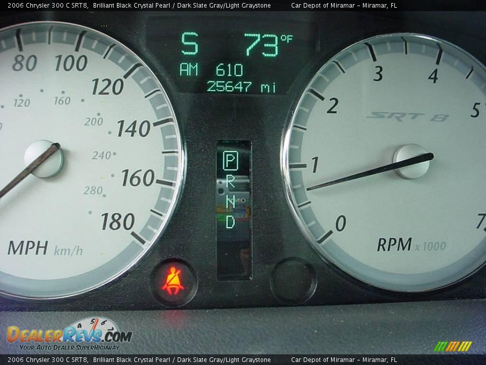 2006 Chrysler 300 C SRT8 Brilliant Black Crystal Pearl / Dark Slate Gray/Light Graystone Photo #16