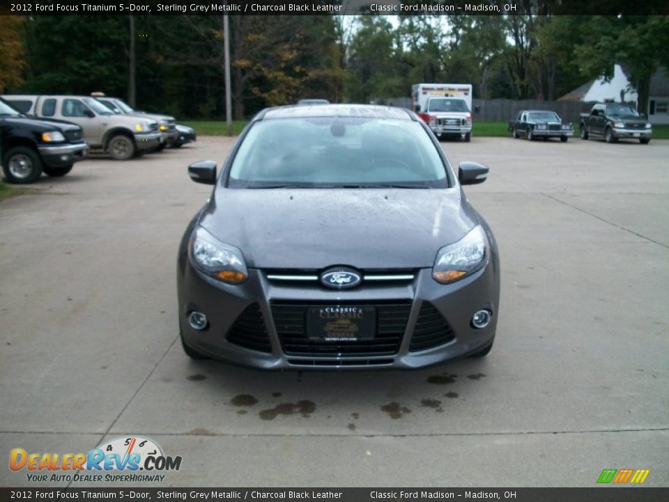 2012 Ford Focus Titanium 5-Door Sterling Grey Metallic / Charcoal Black Leather Photo #2