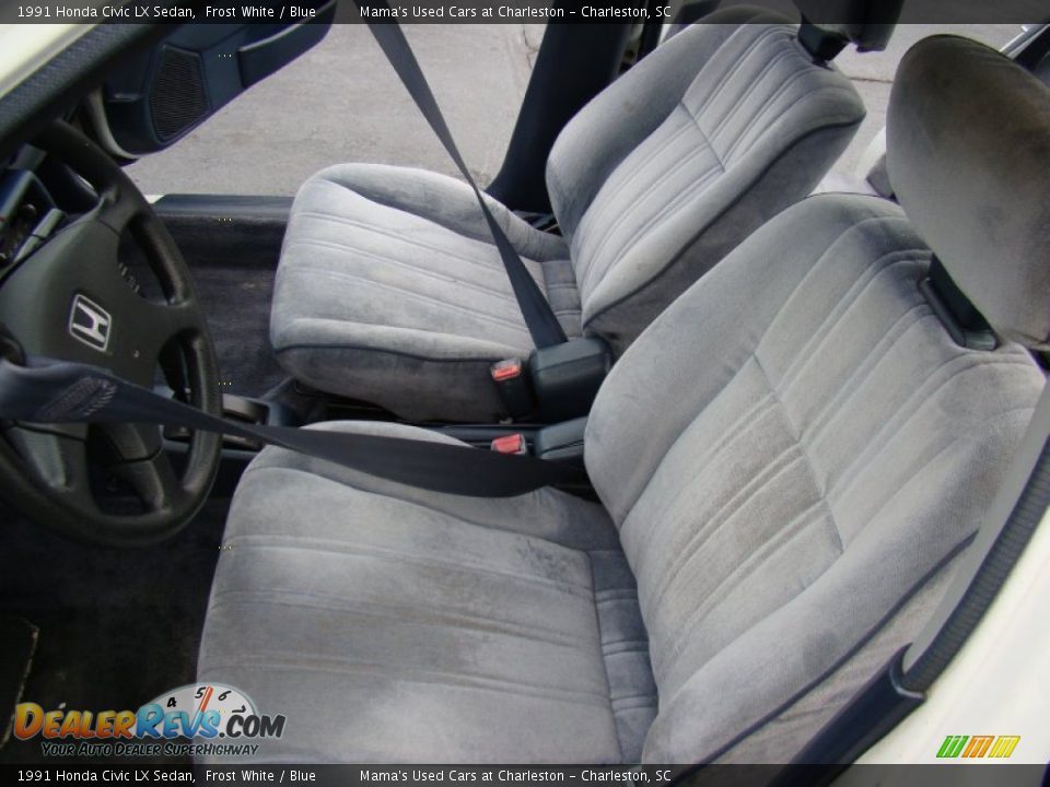1991 Honda Civic LX Sedan Frost White / Blue Photo #10