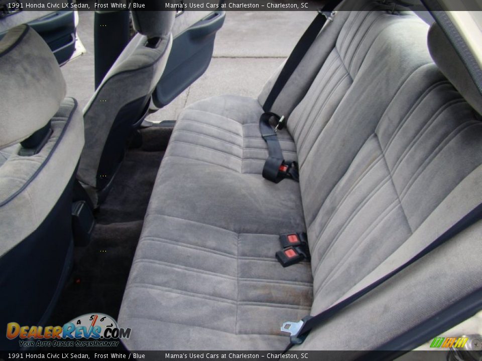 1991 Honda Civic LX Sedan Frost White / Blue Photo #12