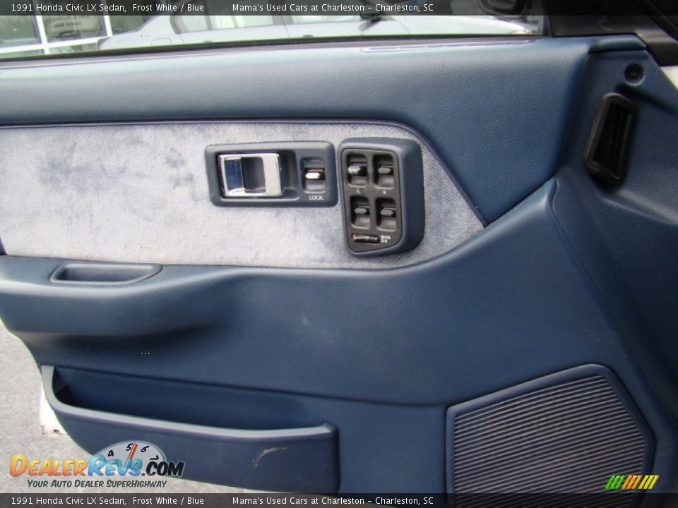 1991 Honda Civic LX Sedan Frost White / Blue Photo #18