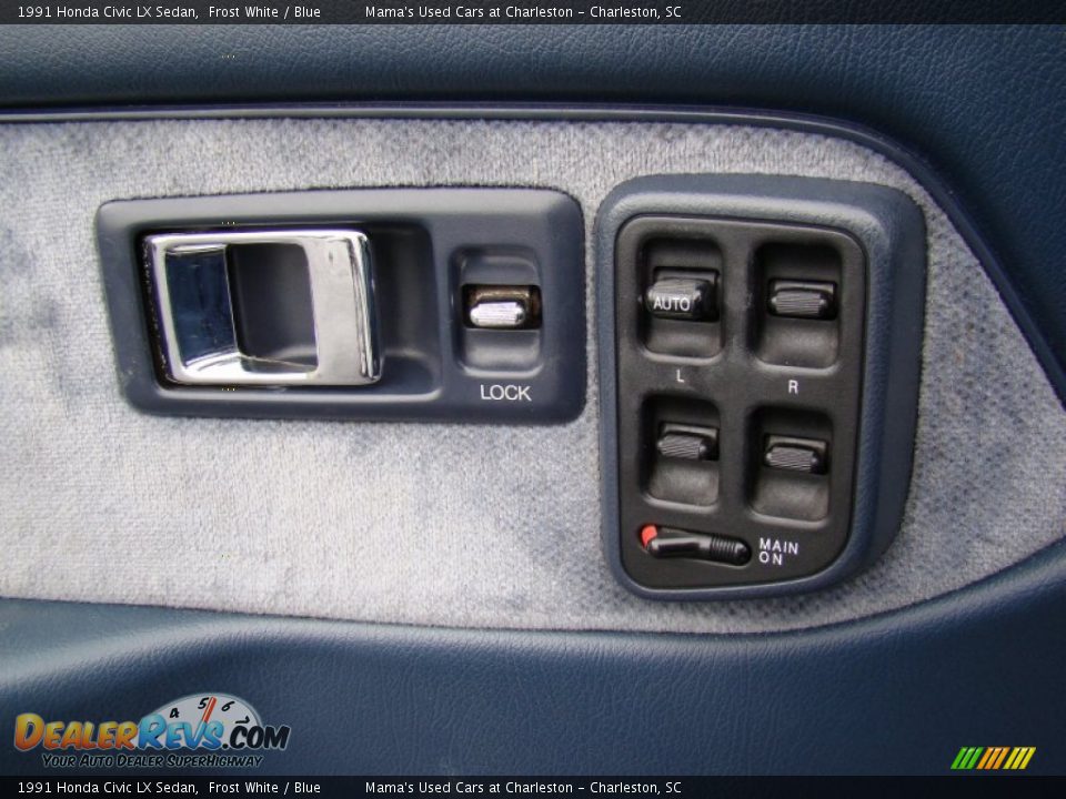 1991 Honda Civic LX Sedan Frost White / Blue Photo #19