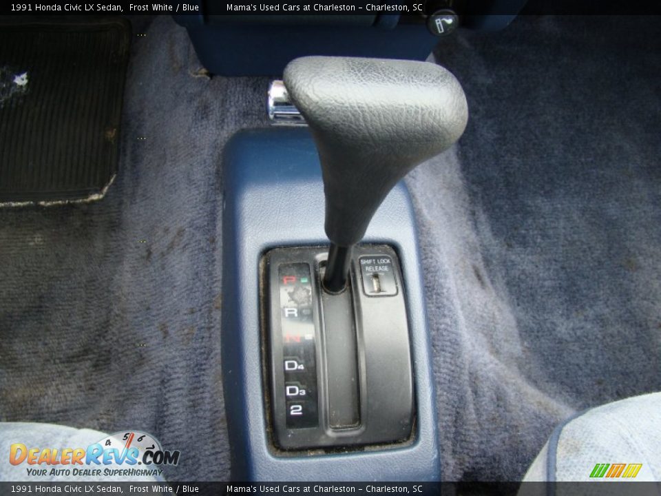 1991 Honda Civic LX Sedan Frost White / Blue Photo #21