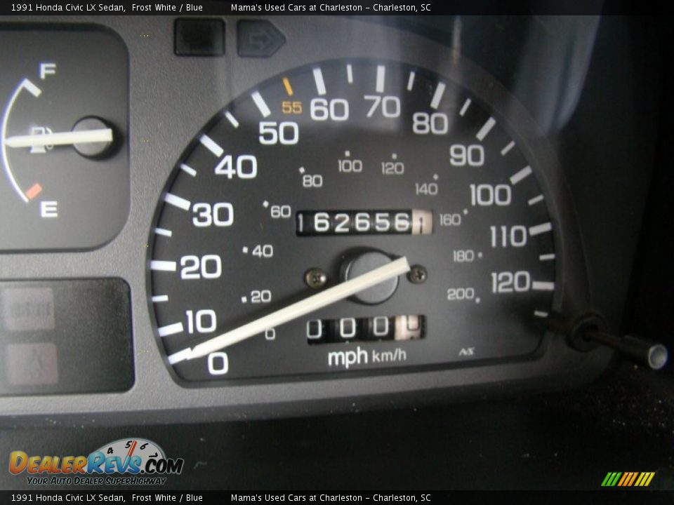 1991 Honda Civic LX Sedan Frost White / Blue Photo #24