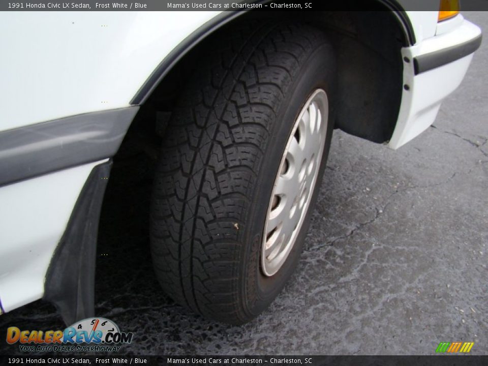 1991 Honda Civic LX Sedan Frost White / Blue Photo #26