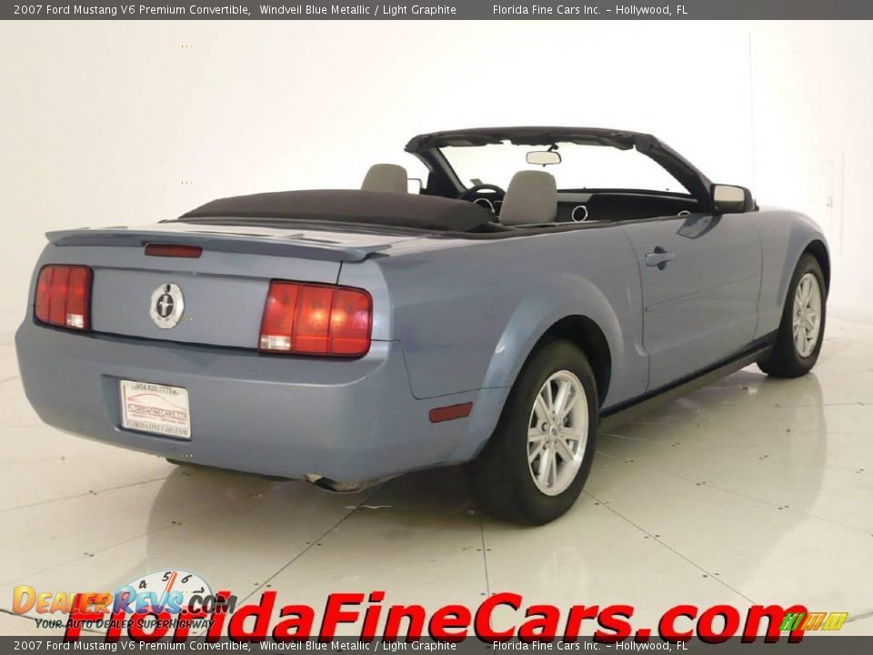 2007 Ford Mustang V6 Premium Convertible Windveil Blue Metallic / Light Graphite Photo #2