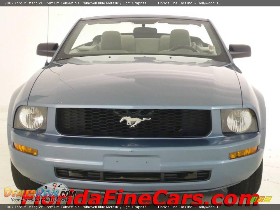 2007 Ford Mustang V6 Premium Convertible Windveil Blue Metallic / Light Graphite Photo #5