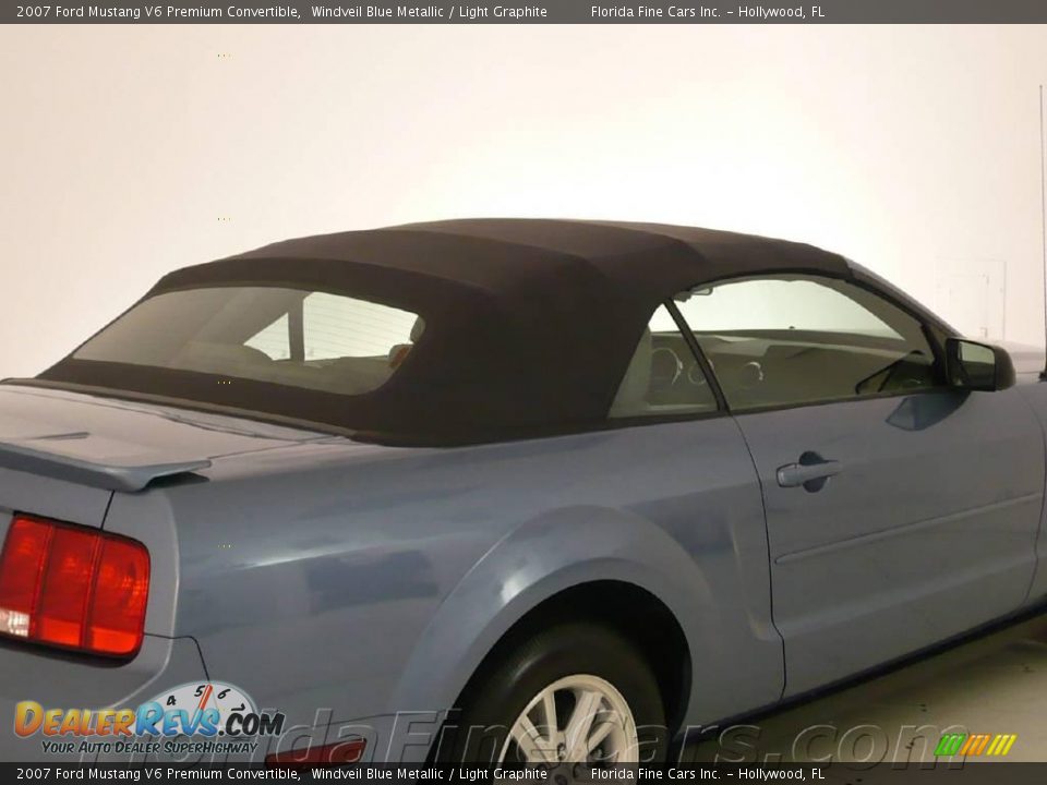 2007 Ford Mustang V6 Premium Convertible Windveil Blue Metallic / Light Graphite Photo #9