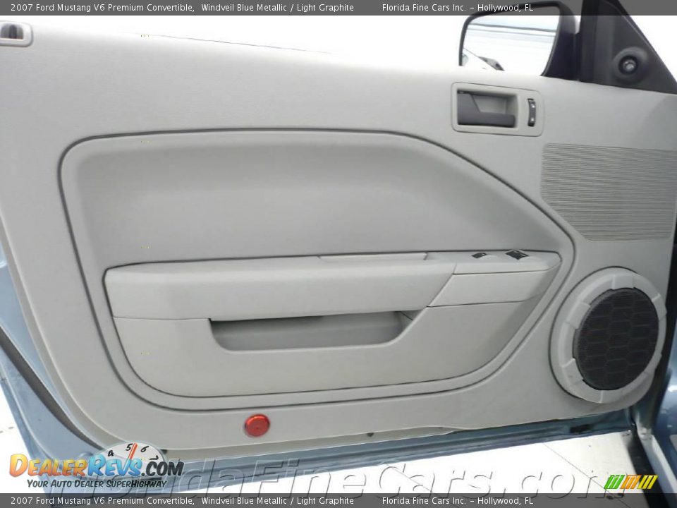 2007 Ford Mustang V6 Premium Convertible Windveil Blue Metallic / Light Graphite Photo #12
