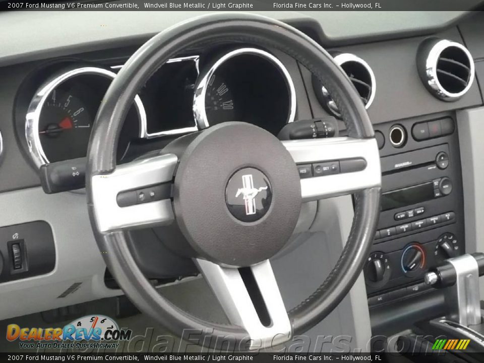 2007 Ford Mustang V6 Premium Convertible Windveil Blue Metallic / Light Graphite Photo #17