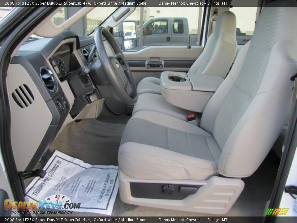 Medium Stone Interior 2008 Ford F250 Super Duty Xlt