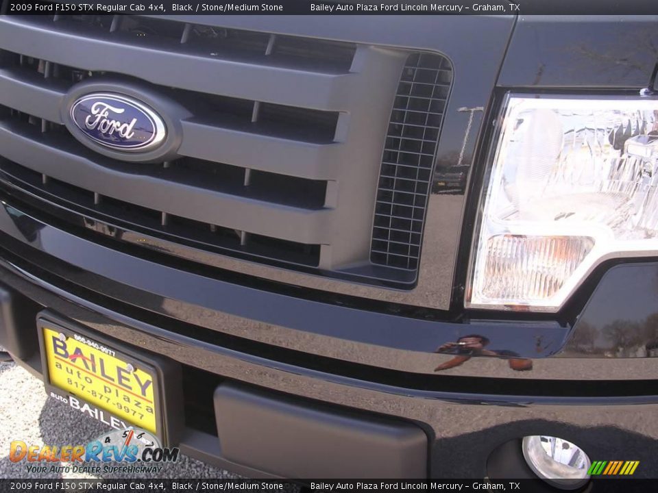 2009 Ford F150 STX Regular Cab 4x4 Black / Stone/Medium Stone Photo #10