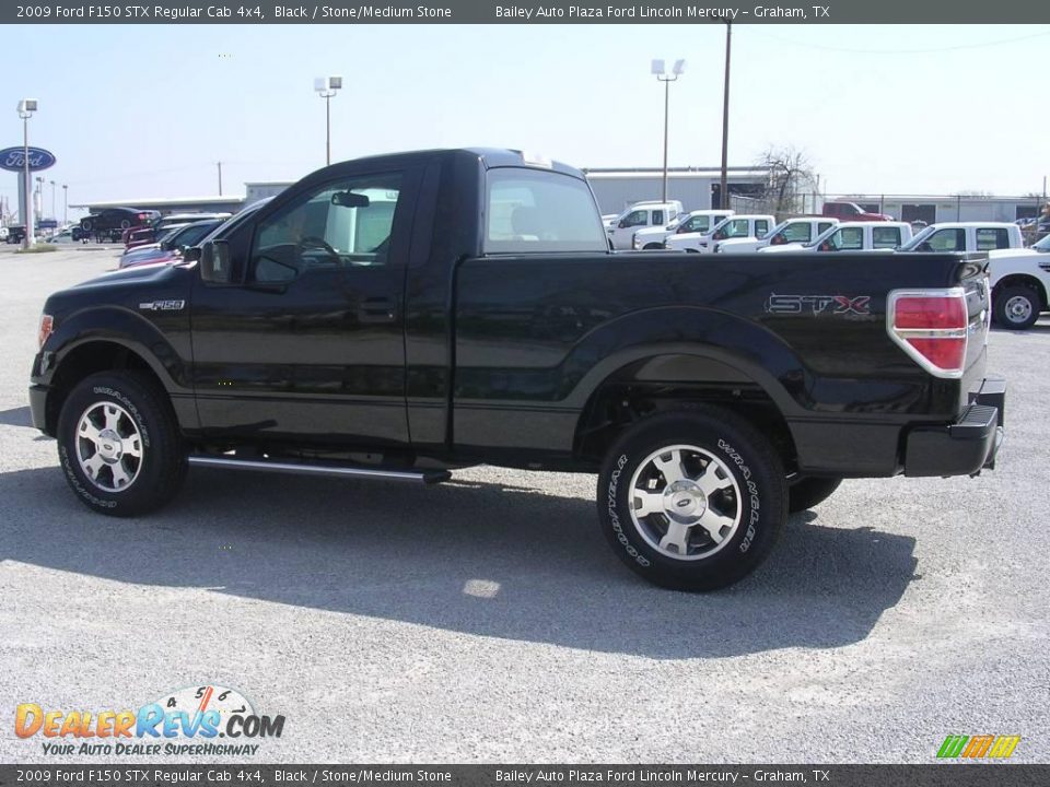 2009 Ford F150 STX Regular Cab 4x4 Black / Stone/Medium Stone Photo #12
