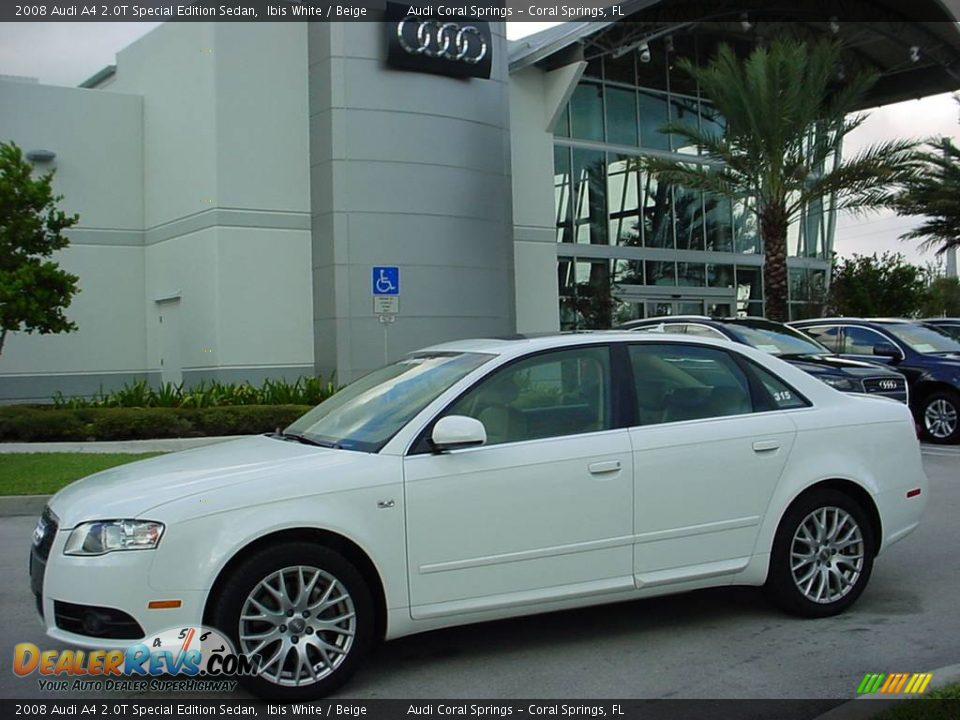 2008 Audi A4 2.0T Special Edition Sedan Ibis White / Beige Photo #2