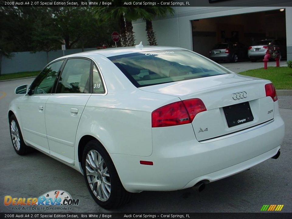 2008 Audi A4 2.0T Special Edition Sedan Ibis White / Beige Photo #3