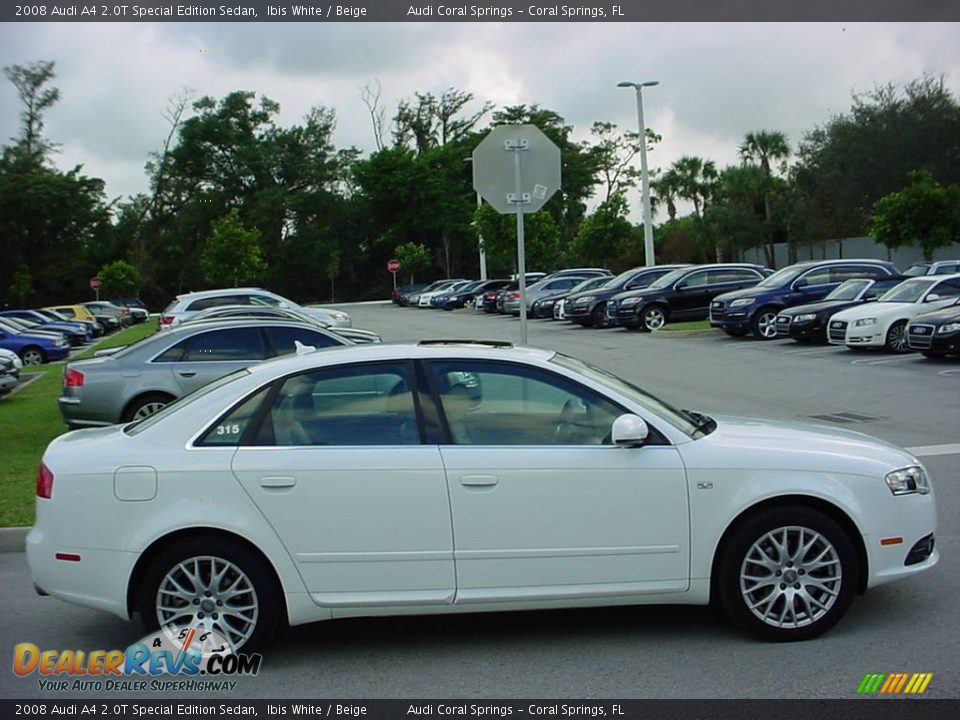 2008 Audi A4 2.0T Special Edition Sedan Ibis White / Beige Photo #6