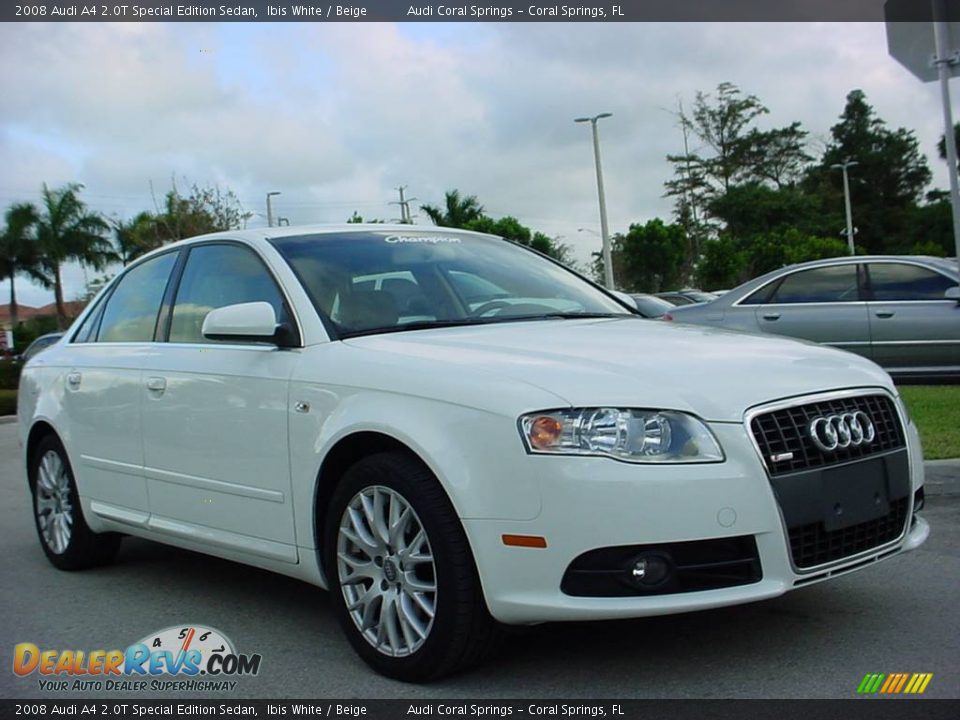 2008 Audi A4 2.0T Special Edition Sedan Ibis White / Beige Photo #7