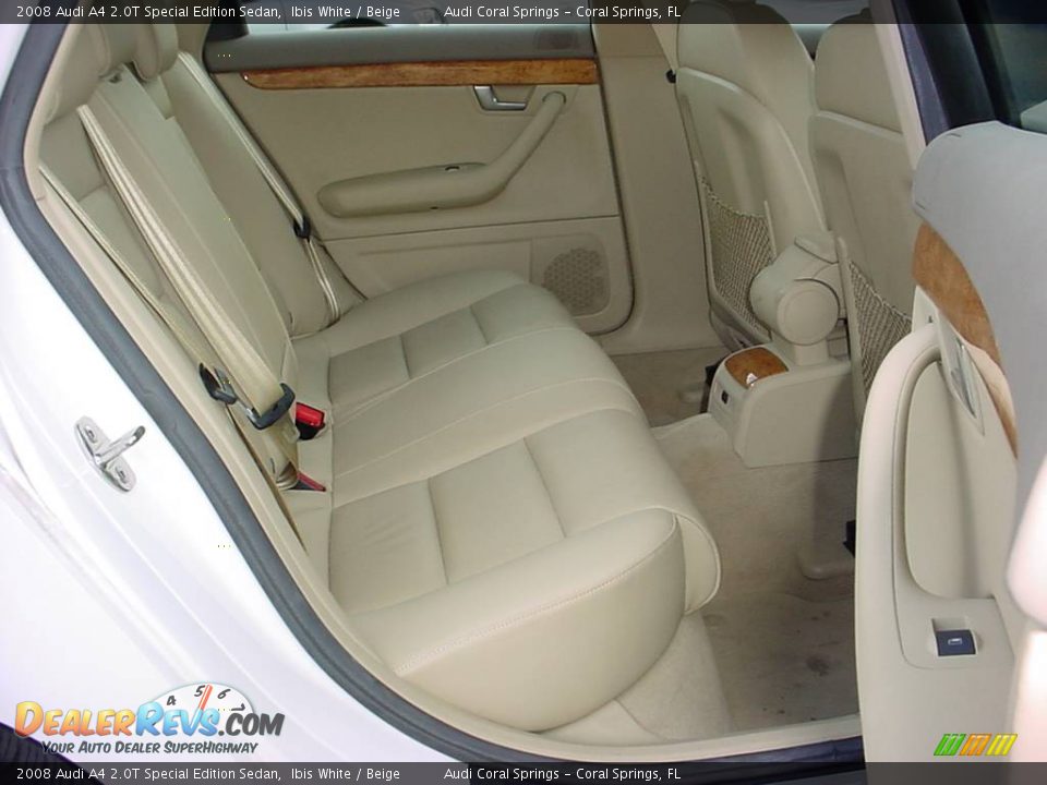 2008 Audi A4 2.0T Special Edition Sedan Ibis White / Beige Photo #11