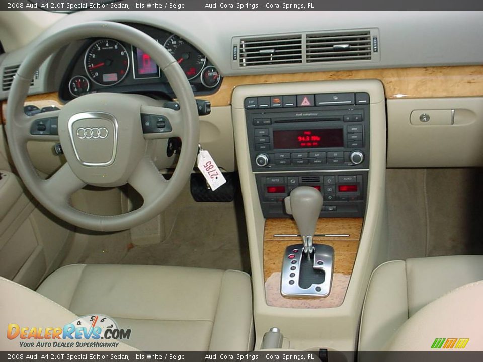 2008 Audi A4 2.0T Special Edition Sedan Ibis White / Beige Photo #13