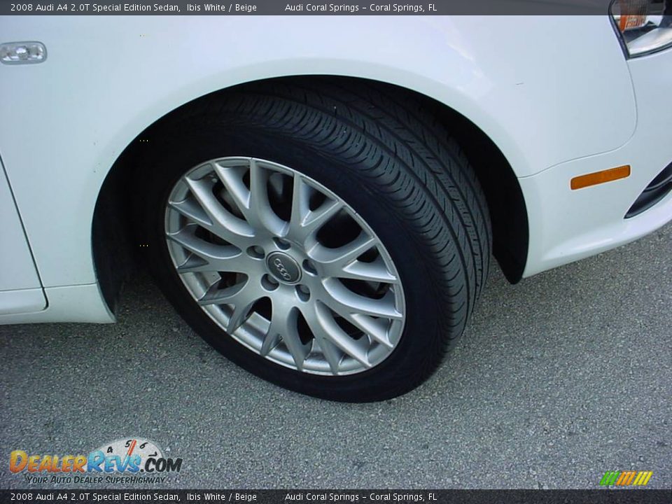 2008 Audi A4 2.0T Special Edition Sedan Ibis White / Beige Photo #14