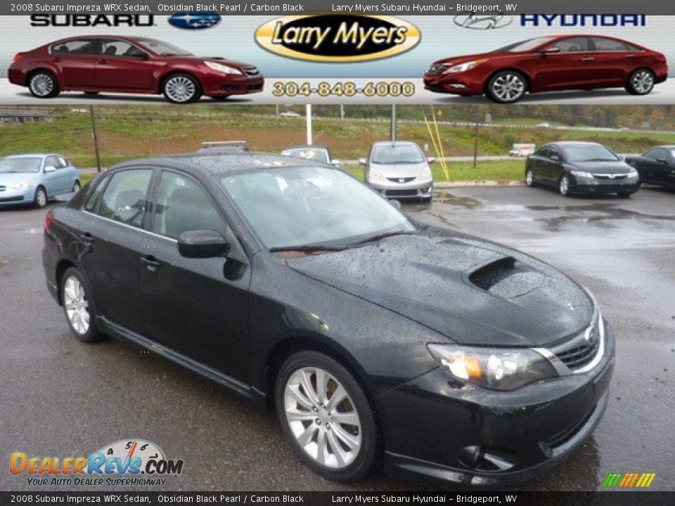 2008 Subaru Impreza WRX Sedan Obsidian Black Pearl / Carbon Black Photo #1
