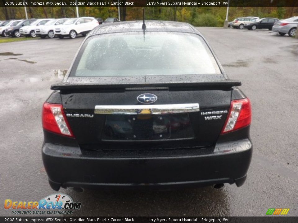 2008 Subaru Impreza WRX Sedan Obsidian Black Pearl / Carbon Black Photo #4
