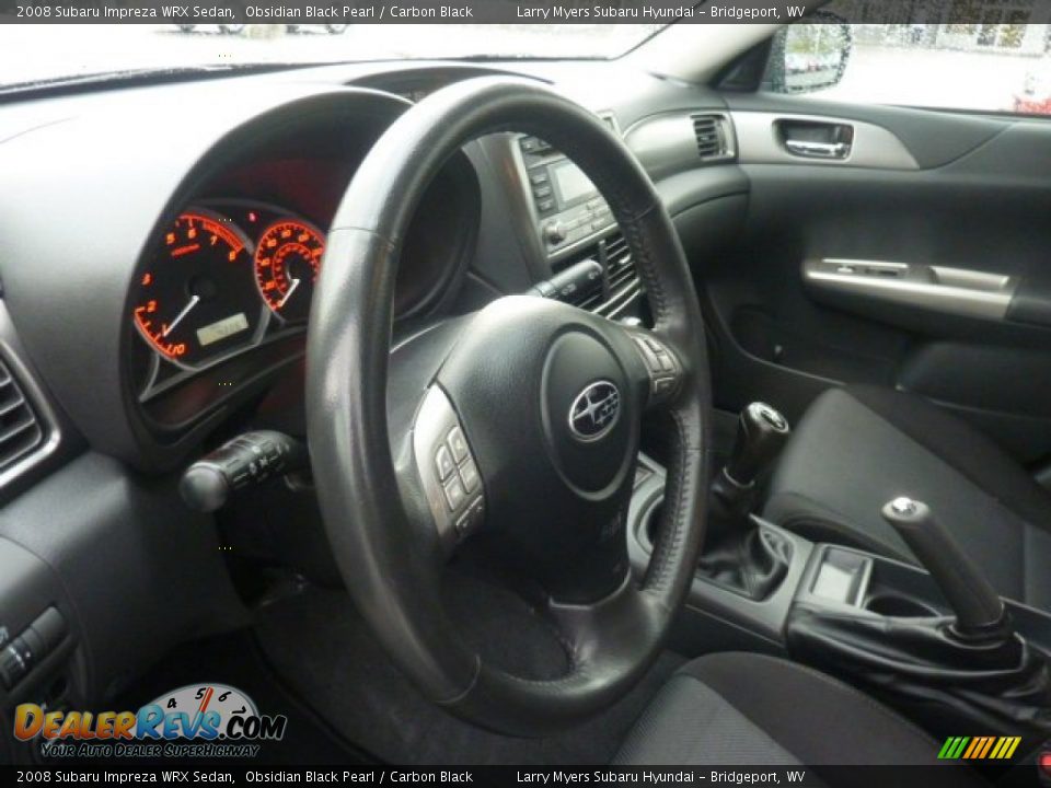 2008 Subaru Impreza WRX Sedan Obsidian Black Pearl / Carbon Black Photo #15
