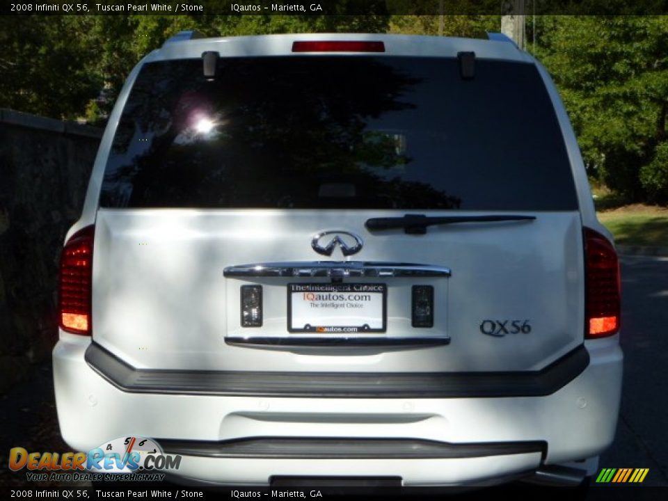 2008 Infiniti QX 56 Tuscan Pearl White / Stone Photo #2