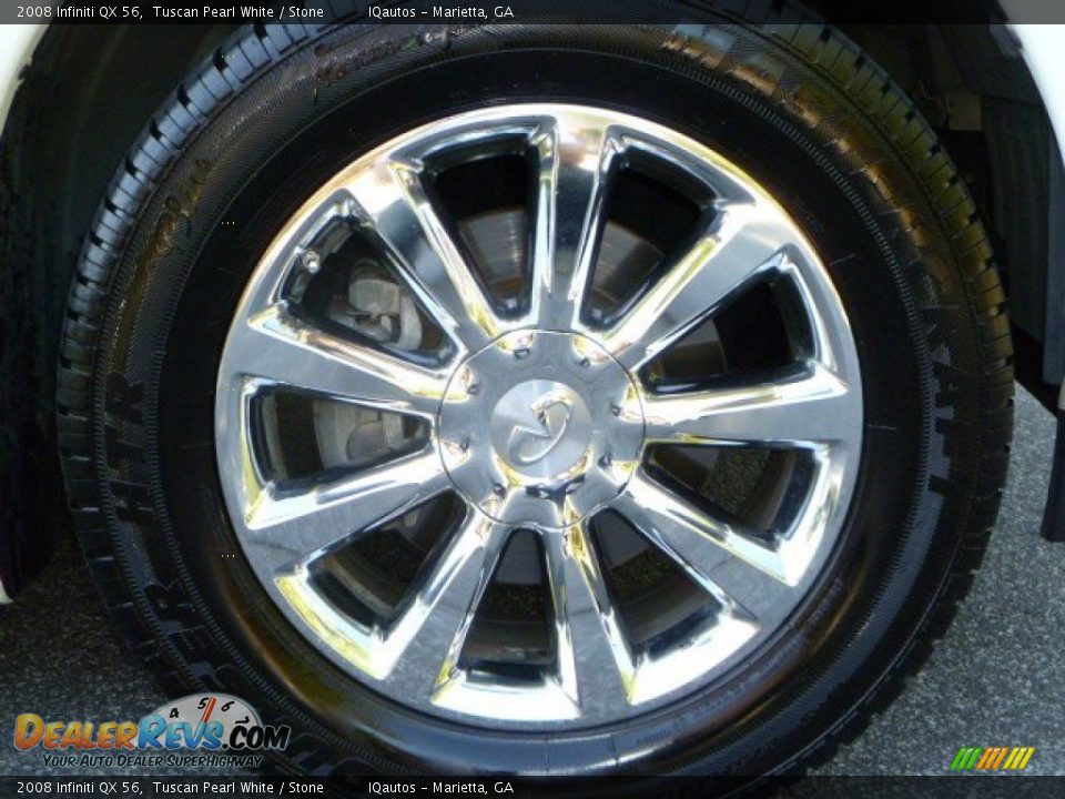 2008 Infiniti QX 56 Tuscan Pearl White / Stone Photo #6