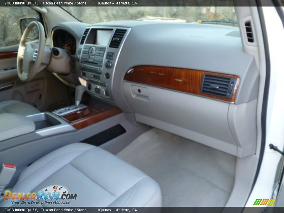 2008 Infiniti QX 56 Tuscan Pearl White / Stone Photo #11