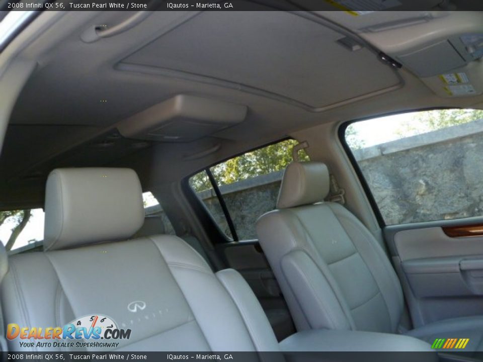 2008 Infiniti QX 56 Tuscan Pearl White / Stone Photo #13