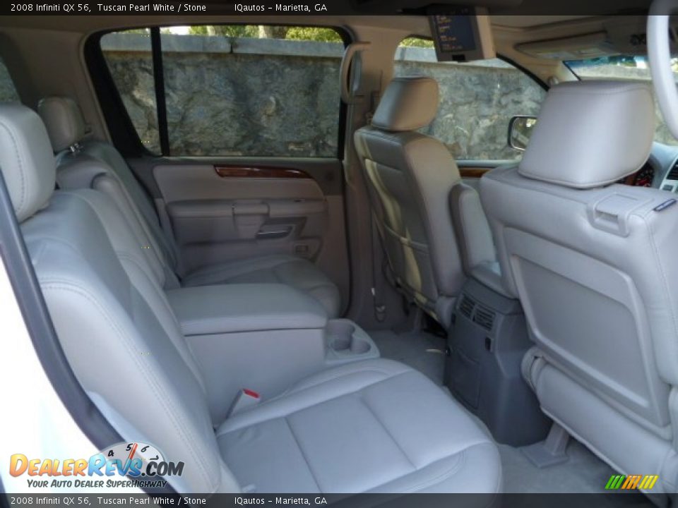 2008 Infiniti QX 56 Tuscan Pearl White / Stone Photo #14