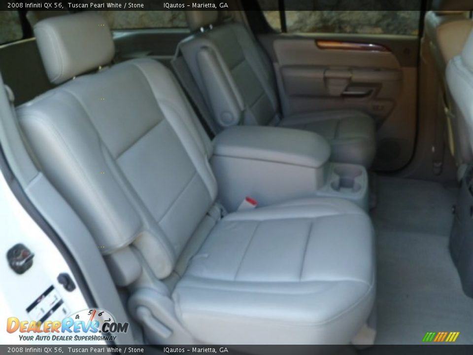 2008 Infiniti QX 56 Tuscan Pearl White / Stone Photo #15