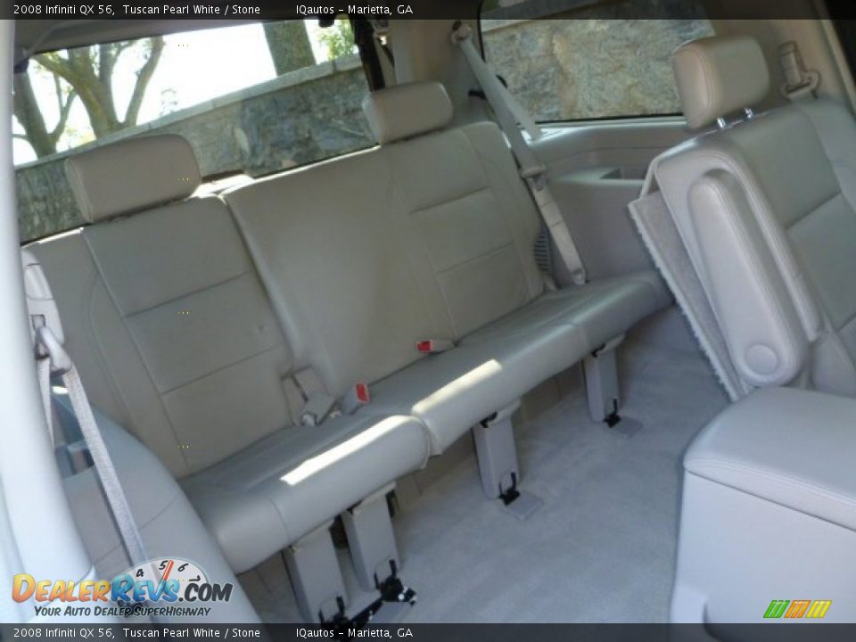 2008 Infiniti QX 56 Tuscan Pearl White / Stone Photo #16