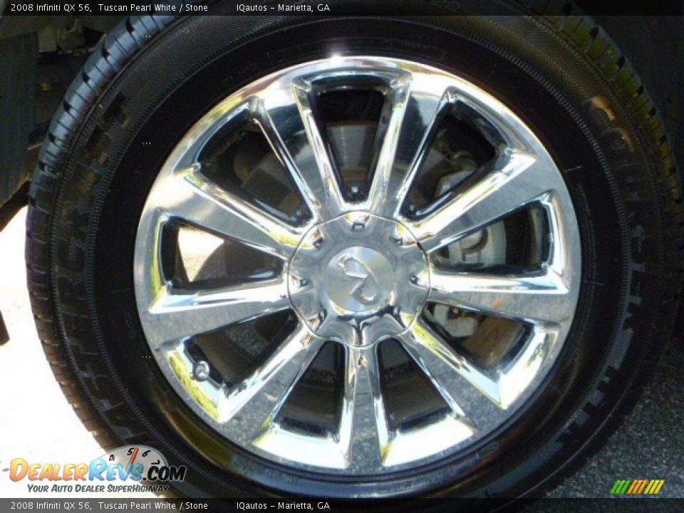 2008 Infiniti QX 56 Tuscan Pearl White / Stone Photo #21