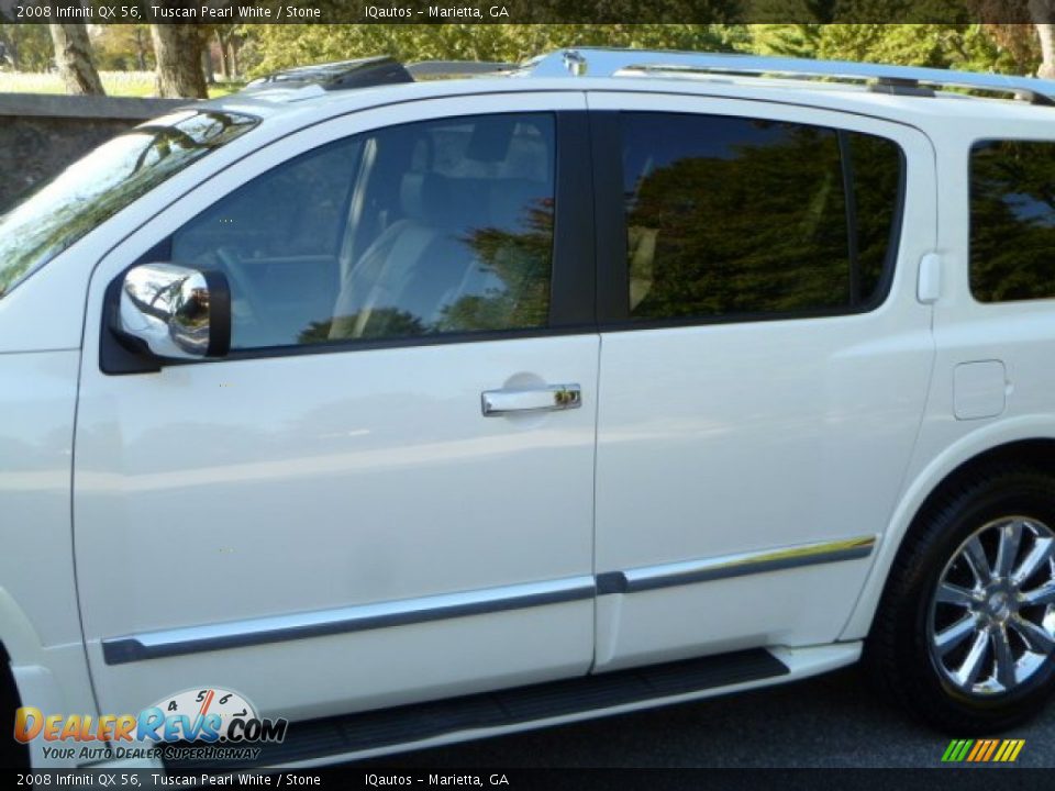2008 Infiniti QX 56 Tuscan Pearl White / Stone Photo #23