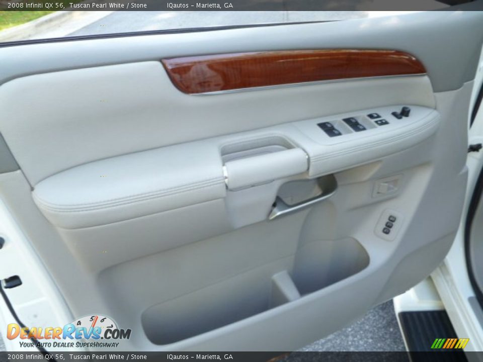 2008 Infiniti QX 56 Tuscan Pearl White / Stone Photo #28
