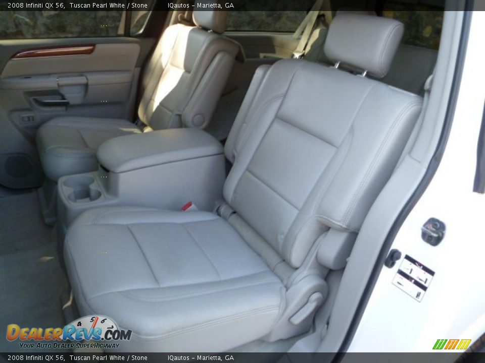 2008 Infiniti QX 56 Tuscan Pearl White / Stone Photo #30