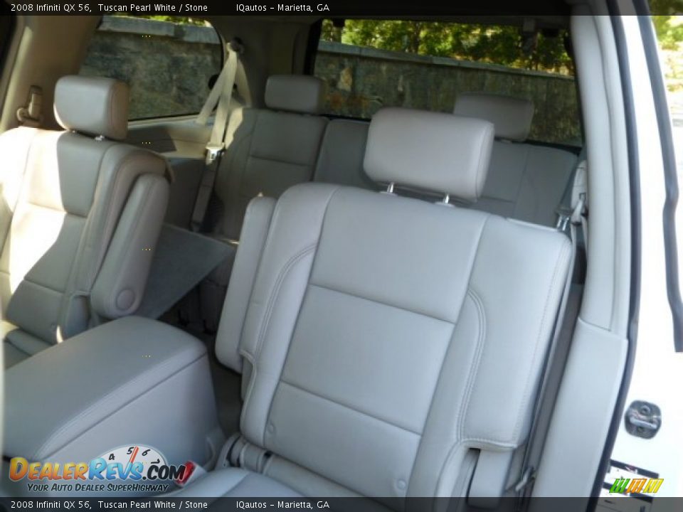 2008 Infiniti QX 56 Tuscan Pearl White / Stone Photo #31